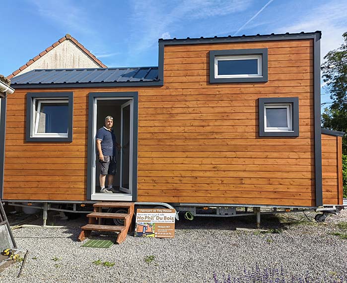 Tiny house vu de l'extérieur